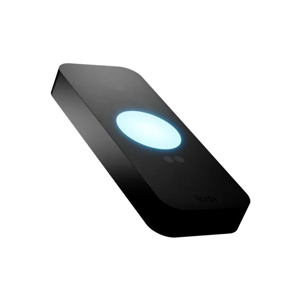 Kisi door reader, a slim black panel with a glowing ring