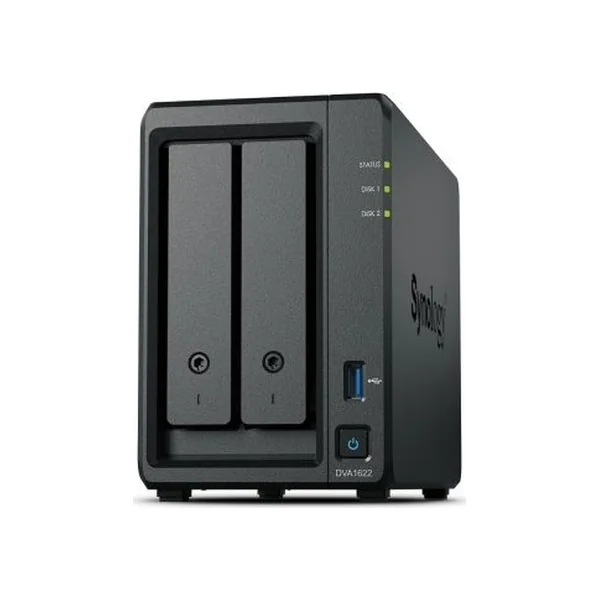 Synology desktop recorder, a black two bay box